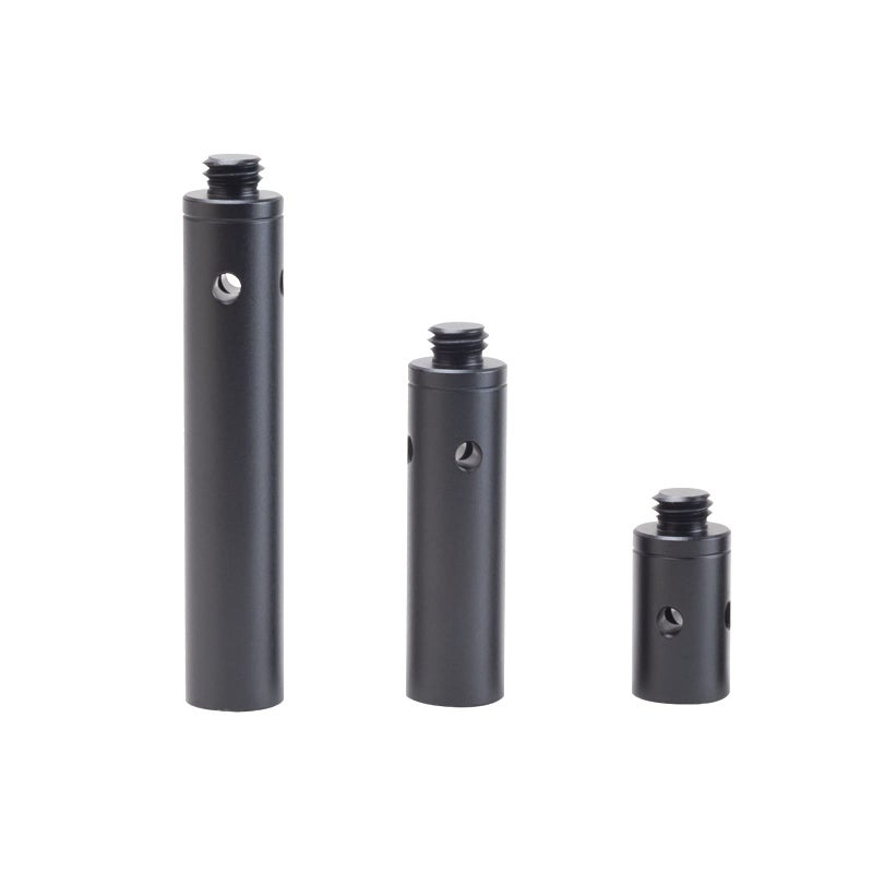 Nitze عصا نيتزي 15 مم مع برغي 3/8 بوصة 1 بوصة/2 بوصة/3 بوصة (3 قطع) من سبائك الألمنيوم مع خيوط ذكر إلى أنثى 3/8 بوصة - R15-3/8-KIT - Image 1